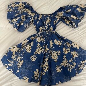 Ivory and blue floral &Merci mini